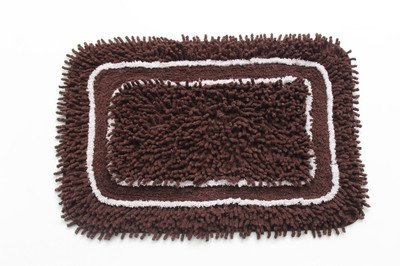 

MY HOUSE Cotton Bathroom Mat(Brown, Small)