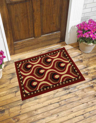 

Carpet House Vishali Nylon Door Mat(Maroon, Brown, Medium), Brown;maroon