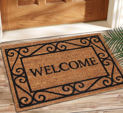 

Saral Home Coir Door Mat Outdoor Heavy duty Coir Mat 40X60 Cm -1Pc(Beige, Small)