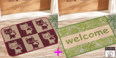 

Saral Home Jute Door Mat(Purple, Medium)