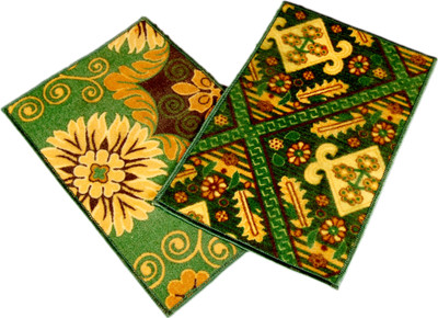 

Ritika Carpets Velvet Door Mat(Green, Medium)