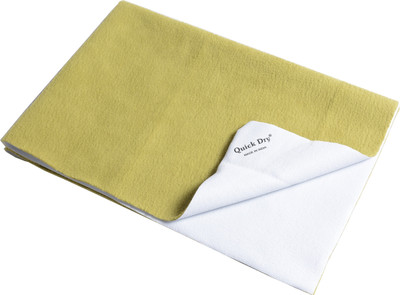 

Quick Dry Microfiber Baby Bed Protecting Mat Mat Bed Protector(Golden Olive, Large)