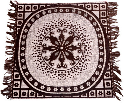 

JT International Cotton Bathroom Mat(Multicolor, Small)