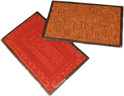 

Ritika Carpets Velvet Door Mat(Multicolor, Medium)
