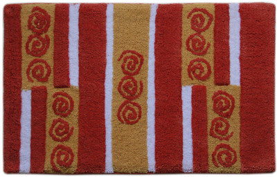 

Paramorasi Cotton Bathroom Mat(Red, Medium)