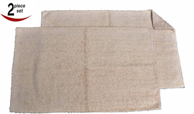 

Avira Home Cotton Bath Mat Everyday Reversible Bathmat Set Of 2(Light Beige
