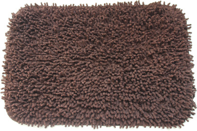

MY HOUSE Cotton Bathroom Mat(Brown, Small)