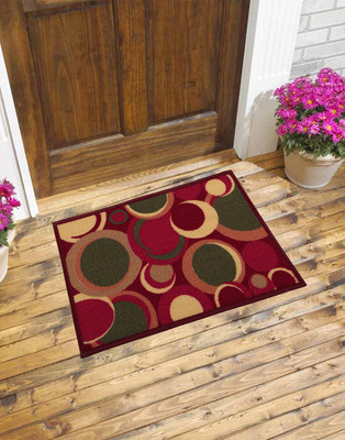 

Carpet House Vishali Nylon Door Mat(Maroon, Pink