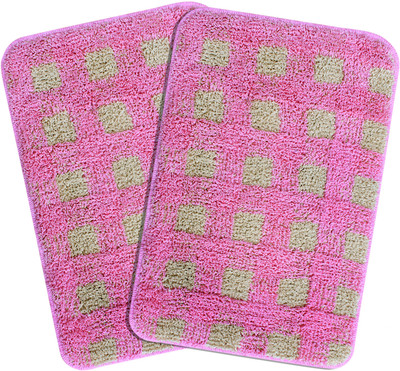 

Saral Home Cotton Bathroom Mat(Pink, Medium)