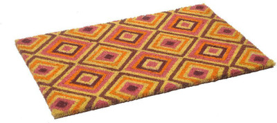 

Matzone Coir Door Mat(Pink
