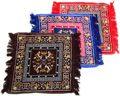 

Aps Craft Velvet, Cotton Prayer Mat(Multicolor, Medium)