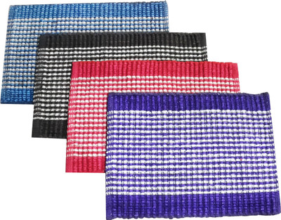 

India Furnish Acrylic Door Mat India Furnish Cotton Viscose Designer Footmat - Set of 4 pcs (15" x 22")(Multicolor