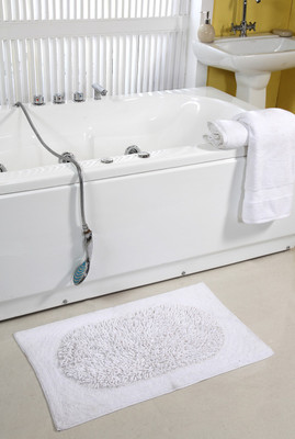

Homefurry Cotton Bath Mat Bath Mat(White
