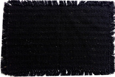 

Poonam Arts Cotton Door Mat(Black