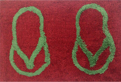 

Decor World Cotton Door Mat(Green