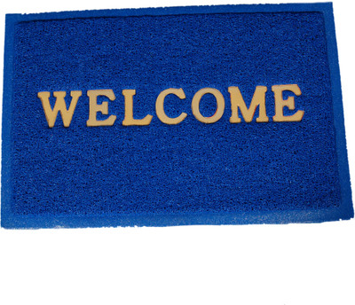 Ritika Carpets PVC Door Mat(Blue, Medium)