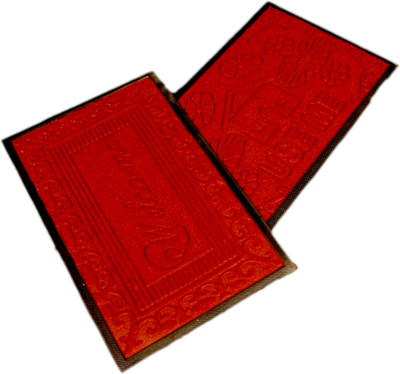 

Ritika Carpets Velvet Door Mat(Red, Medium)