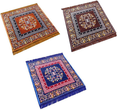 YELLOW WEAVES Polyester Prayer Mat(Multicolor, Large)