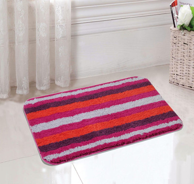 

Saral Home Polyester Bathroom Mat(Red, Medium)