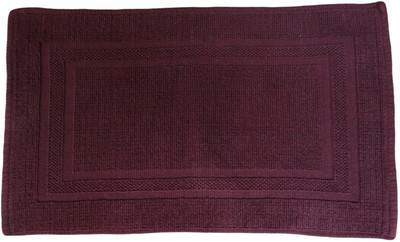 

garg exports Cotton Bathroom Mat(egg plant, Medium)