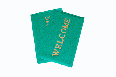 

Ritika Carpets PVC Door Mat(Green, Medium)
