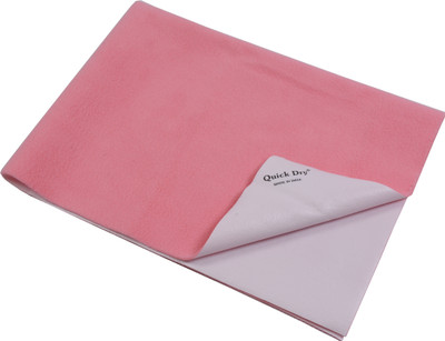 

Quick Dry Microfiber Baby Bed Protecting Mat Mat Bed Protector - Double Bed(Salmon Rose, Extra Large)