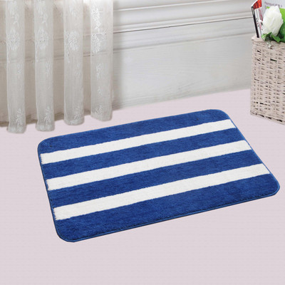

Saral Home Microfiber Bath Mat Soft Micro Polyester Bathmat(Blue