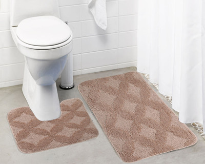 

Lushomes Microfiber Bath Mat Anti Rubber Coated(Beige