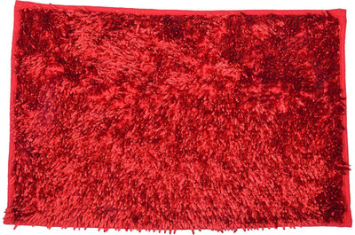 

Abhomedecor Polyester Door Mat(Red