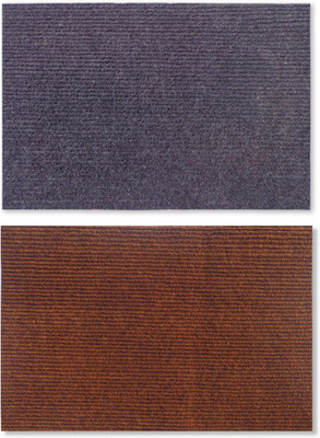 37% OFF on Status Nylon Door Mat NANO_2PCS_BLACK+BROWN(Multicolor, Medium)