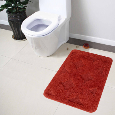 

Lushomes Cotton Bath Mat Cotton Regular(Maroon