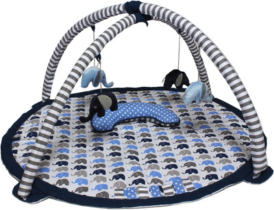 

Bacati Cotton Baby Play Mat(Blue