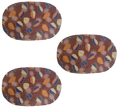 65% OFF on Firangi Cotton, Polyester Floor Mat Firangi Oval Printed Reversible Door(Multicolor, Free)