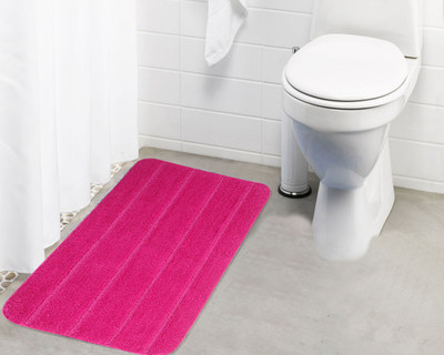 

Lushomes Microfiber Bath Mat Anti Rubber Coated(Pink
