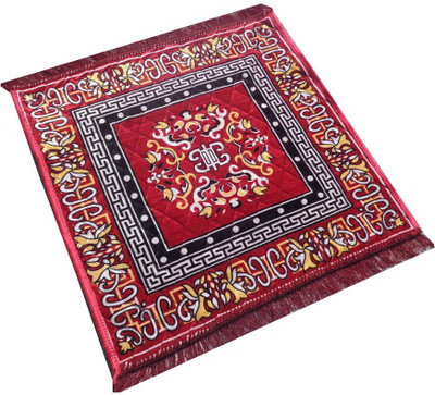 YELLOW WEAVES Polyester Prayer Mat(Maroon, Large)