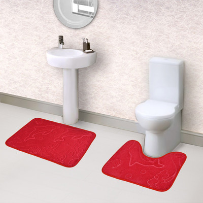 

Cortina Microfiber Door Mat(Red, Large)