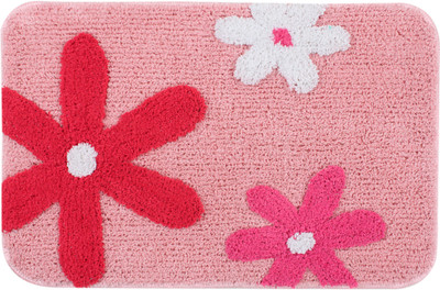

Saral Home Cotton Bathroom Mat(Pink, Medium)