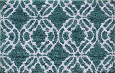 

Riva Carpets Microfiber Bath Mat Hexa Fret(White