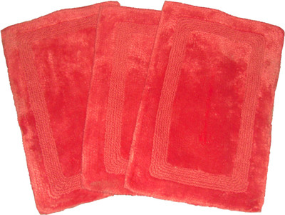 Ritika Carpets Cotton Door Mat(Red, Medium)