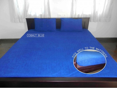 

Quick Fit Fitted  Size Waterproof Mattress Protector(Blue