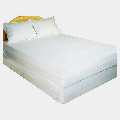 

Trance Home Linen Zippered Queen Size Waterproof Mattress Protector(White)