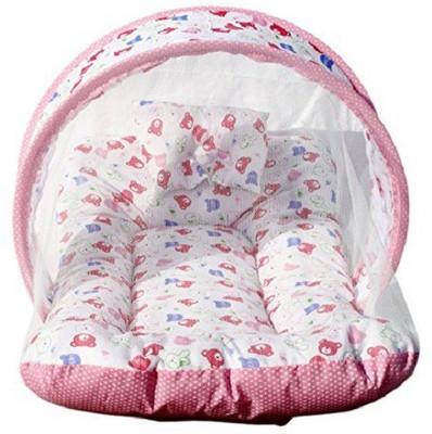 

Taaza Garam Kids Baby Newborn Toddler Mattress with Mosquito Net(Multicolor)