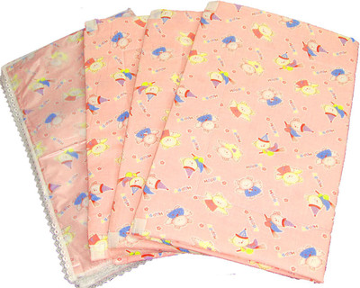 Baby Basics Printed 4 Pcs Mattress(Peach)