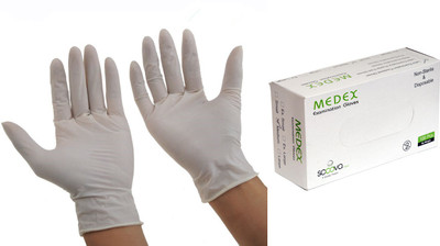 

Medex Disposable Premium Latex Examination Gloves(Pack of 100)