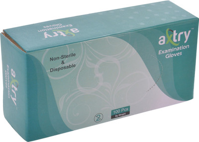 

Axtry 100 Pcs Disposable Powder Free Size - M Nitrile Examination Gloves(Pack of 100)