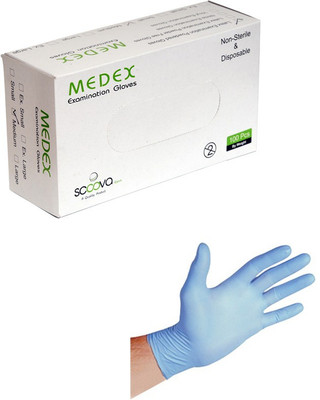

Medex Powder Free (Size - M - 100 Pcs) Nitrile Examination Gloves(Pack of 100)