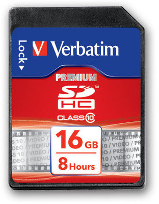 

Verbatim 16 GB SDHC Class 10 10 MB/s Memory Card