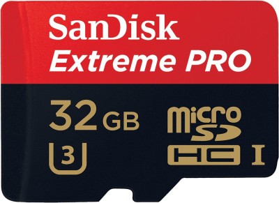 SanDisk Extreme Pro 32 GB MicroSD Card UHS Class 3 95 MB/s  Memory Card(With Adapter)