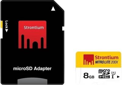 Strontium Nitro Lite 8 GB MicroSD Card Class 10 60 MB/s  Memory C...