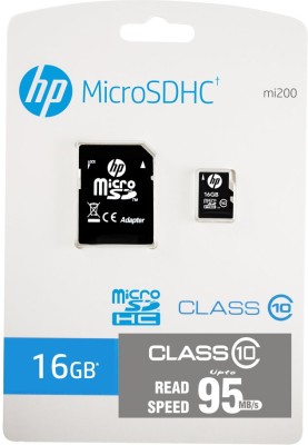 HP 16 GB MicroSDHC Class 10 95 MB/s  Memory Card(With Adapter)